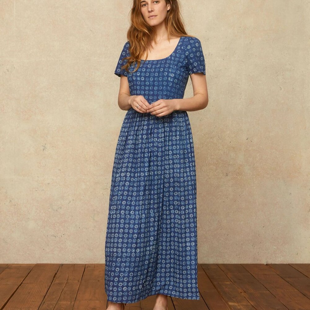 Christy Dawn - The Scarlet Dress - Color Indigo Daisy Field - Size L